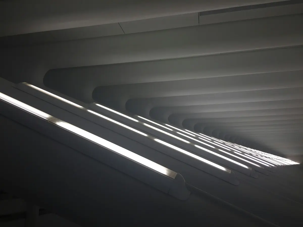 Close-up of a slim aluminium window frame against natural light